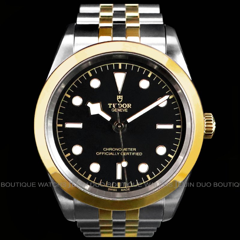 金鐸精品~W900 TUDOR帝舵M79683-0001 Black Bay One黑面盤S&G半金款41mm自動上鍊男用腕錶 近新品-0