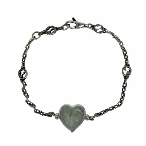 GUCCI GG 愛心💗 純銀 手鏈