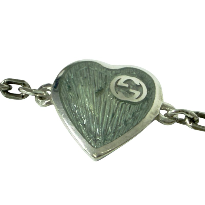 GUCCI GG 愛心💗 純銀 手鏈-4