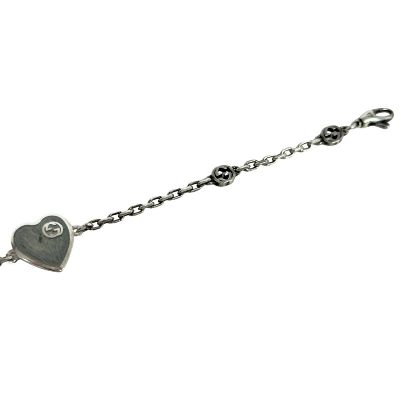 GUCCI GG 愛心💗 純銀 手鏈-7