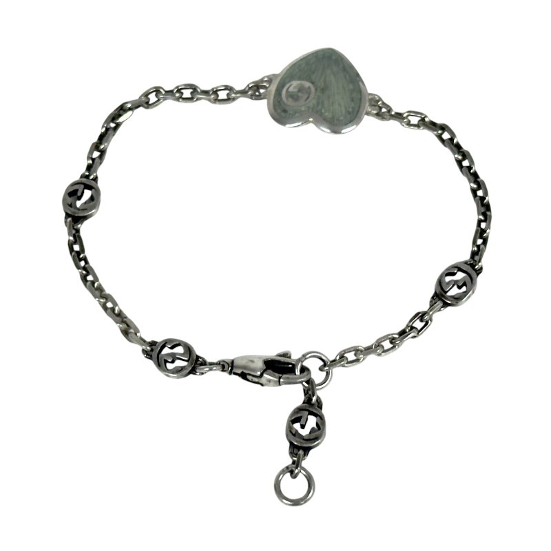 GUCCI GG 愛心💗 純銀 手鏈-9