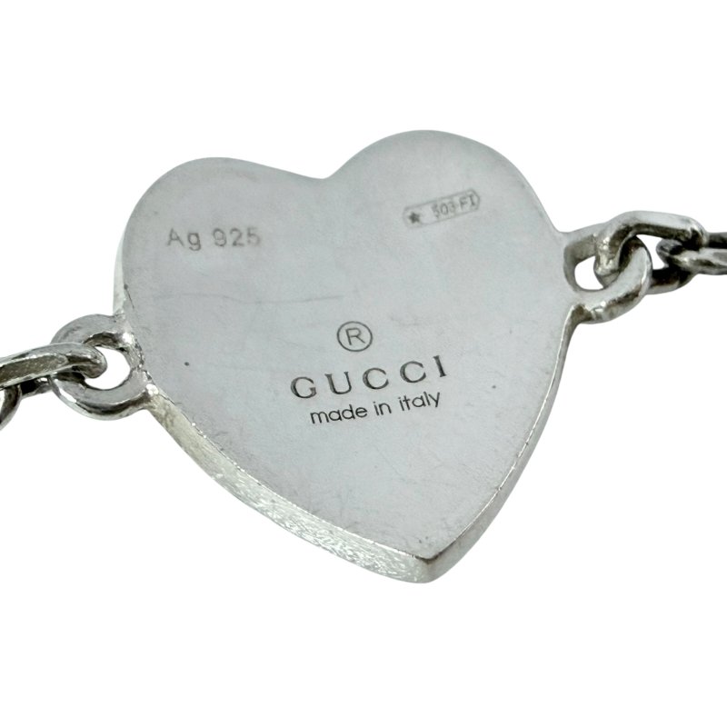 GUCCI GG 愛心💗 純銀 手鏈-10
