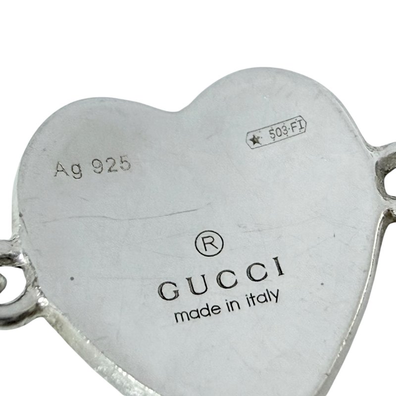 GUCCI GG 愛心💗 純銀 手鏈-11