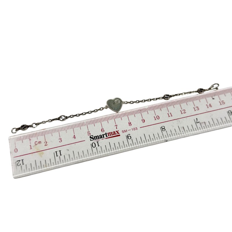 GUCCI GG 愛心💗 純銀 手鏈-12