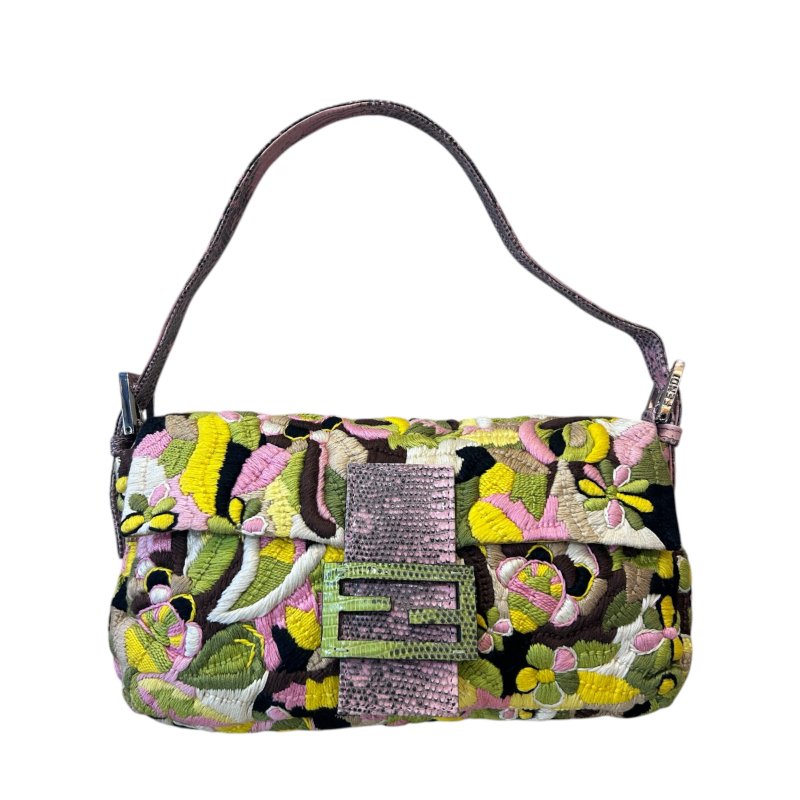 FENDI多花卉刺繡法棍包-0