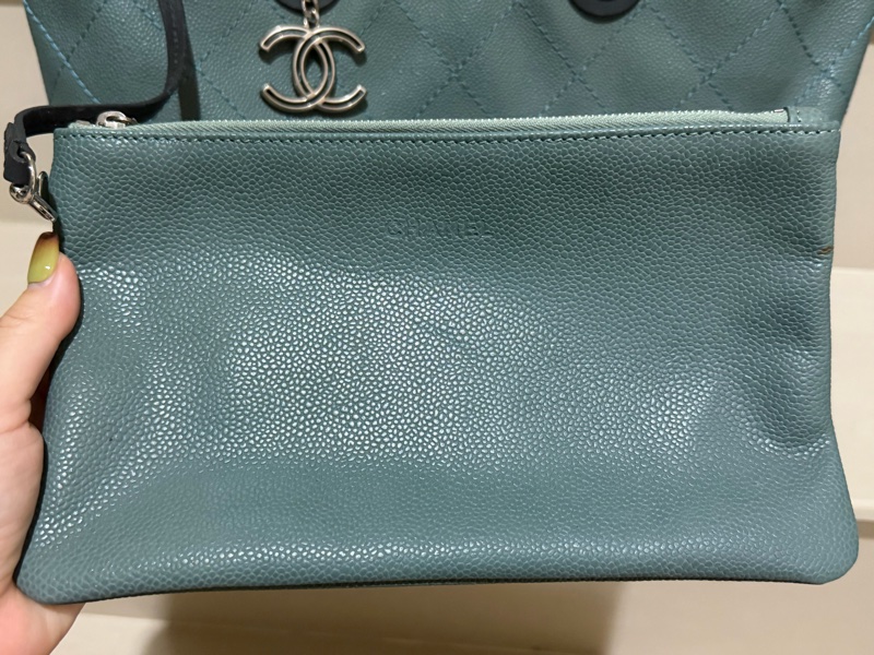 Chanel荔枝皮肩背手提兩用包-3