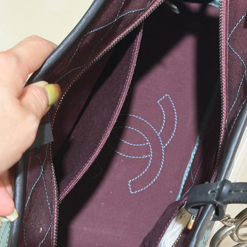 Chanel荔枝皮肩背手提兩用包-6