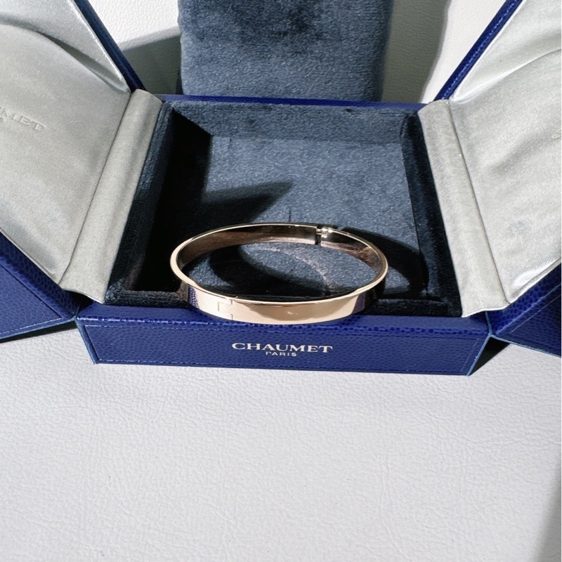 Chaumet尚美 Liens  緣系一生 18 K 玫瑰金 寬版手鐲，15 號，有盒子-1