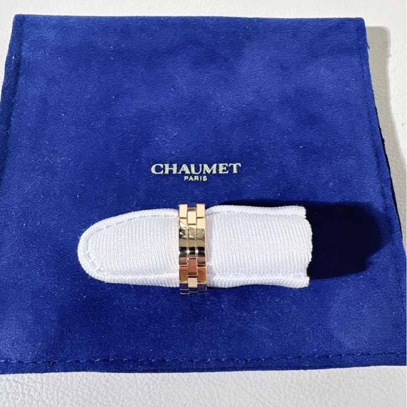 Chaumet尚美BOLÉRO 波萊羅 18K 玫瑰金 鏈條 軟戒，55 號，有塵袋，工價 2 萬多 停產絕版款，非常經典有品的一枚-6