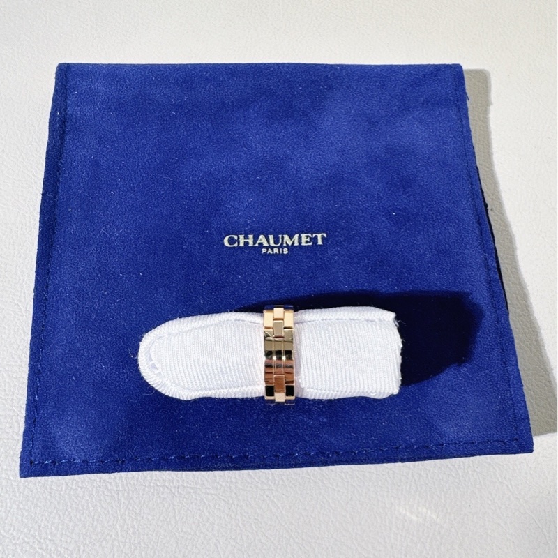 Chaumet尚美BOLÉRO 波萊羅 18K 玫瑰金 鏈條 軟戒，55 號，有塵袋，工價 2 萬多 停產絕版款，非常經典有品的一枚-7