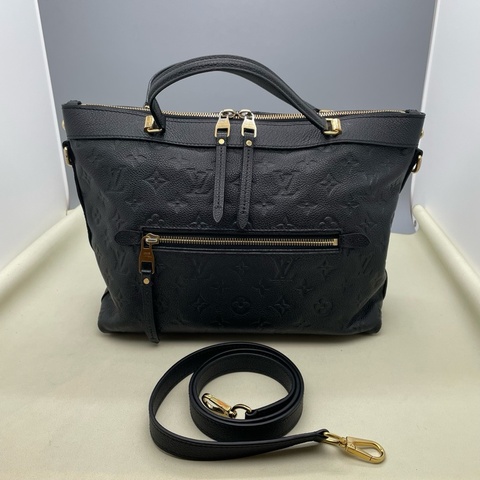 Louis Vuitton/路易威登 黑色全皮壓紋托特包 手提包 尺寸28*23*10cm 附件：肩帶