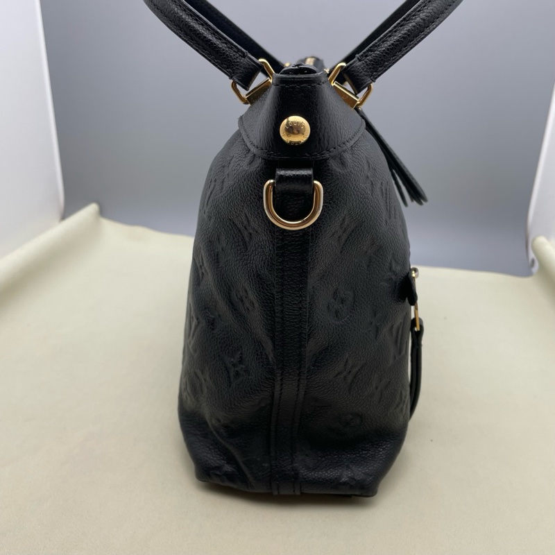 Louis Vuitton/路易威登 黑色全皮壓紋托特包 手提包 尺寸28*23*10cm 附件:肩帶-3