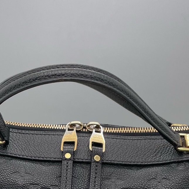 Louis Vuitton/路易威登 黑色全皮壓紋托特包 手提包 尺寸28*23*10cm 附件:肩帶-8