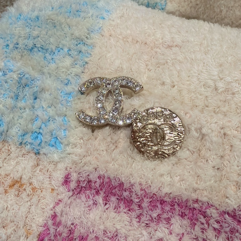 Chanel 光澤細鑽耳夾 耳環全新⭐️-3