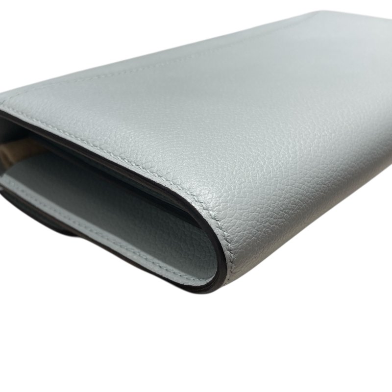 HERMES 愛馬仕 CONSTANCE TO GO 肩背手拿包 皮革 灰藍色 銀釦-8