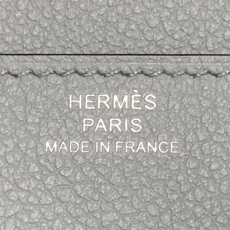HERMES 愛馬仕 CONSTANCE TO GO 肩背手拿包 皮革 灰藍色 銀釦-12