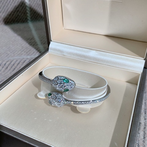 H260330)gz)Bvlgari 寶格麗Serpenti Viper系列 雙蛇頭手鐲s碼，配件盒子，2021購入