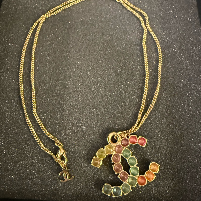 Chanel CC 彩石頸鏈-0