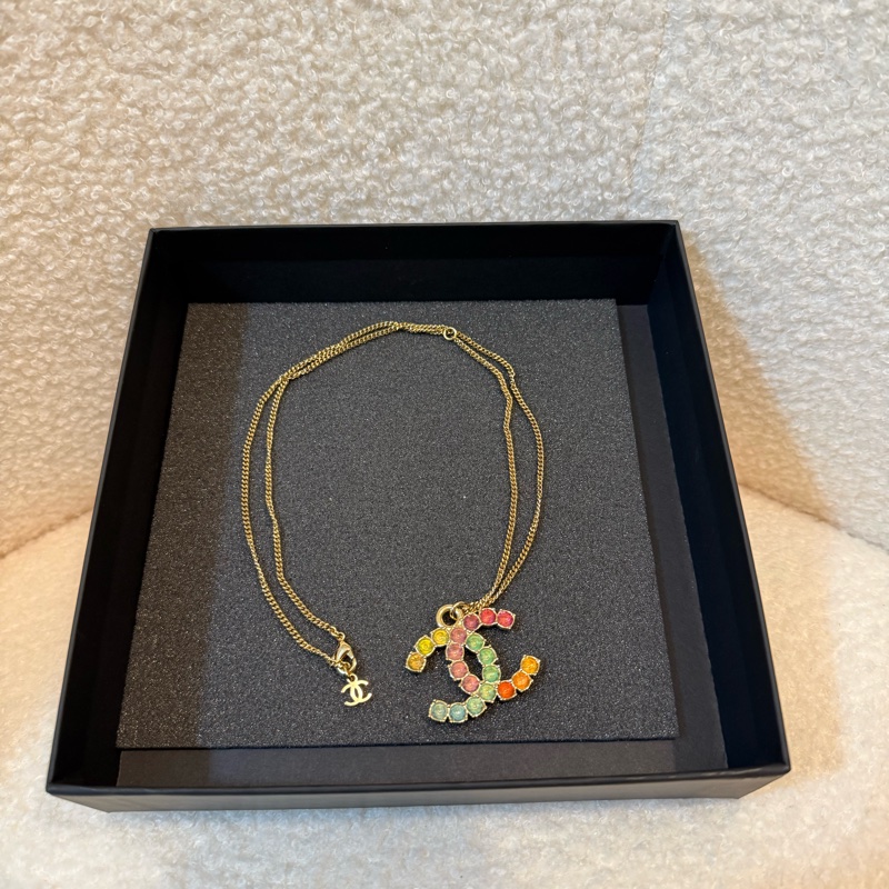 Chanel CC 彩石頸鏈-1
