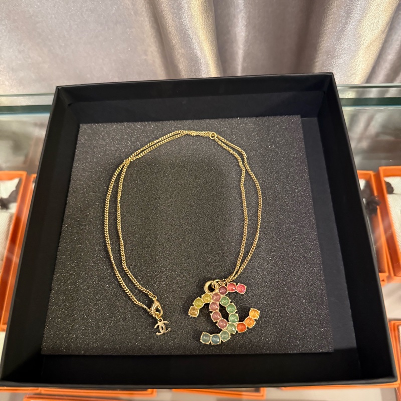 Chanel CC 彩石頸鏈-3