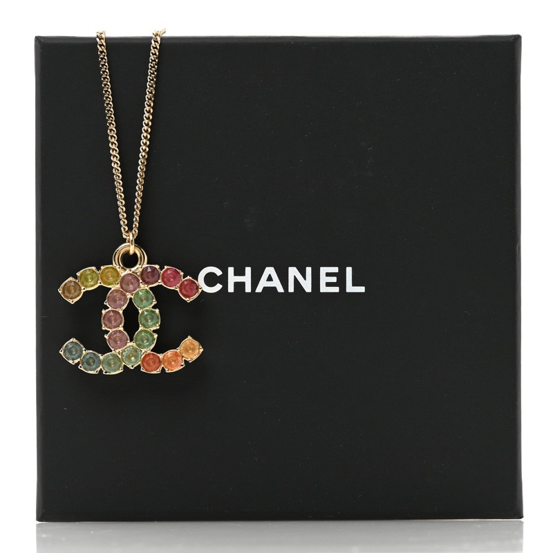 Chanel CC 彩石頸鏈-0