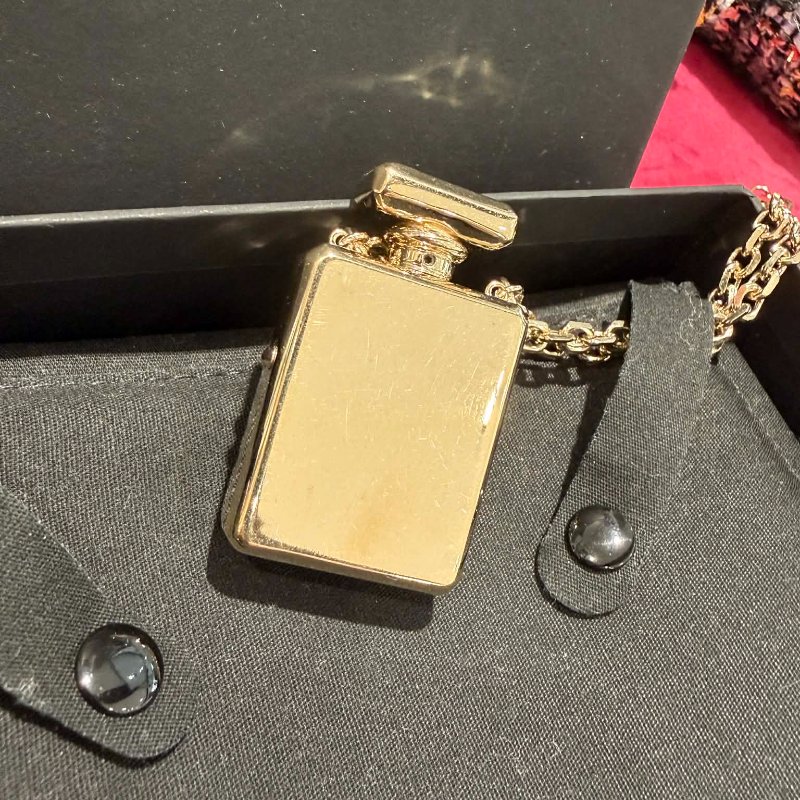 CHANEL 2347.香水瓶長鍊 金-5