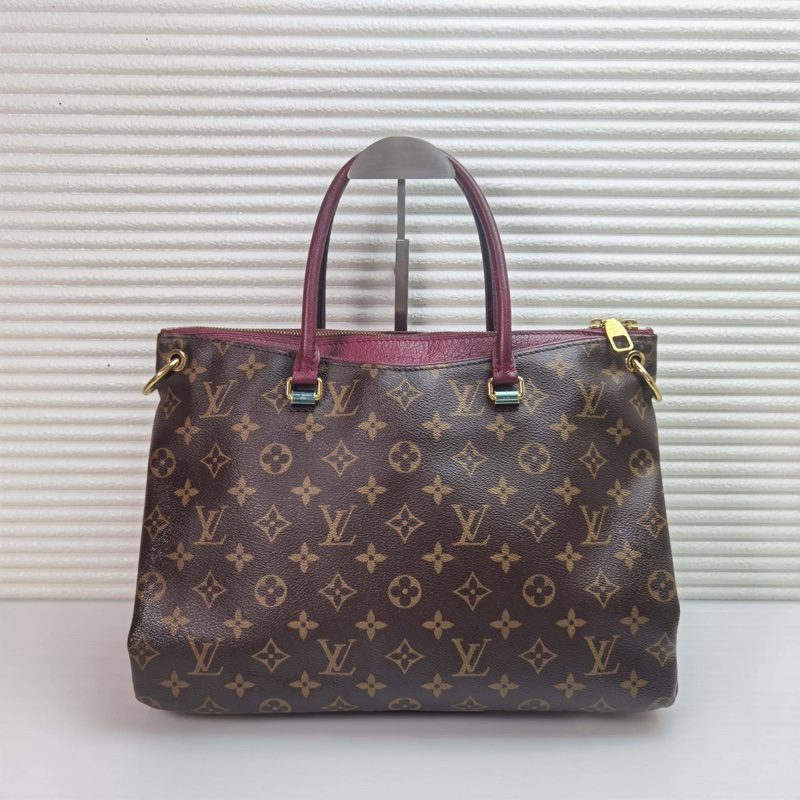 LV路易威登pallas傳奇老花拼色手提包 17年 尺寸:34*25*13-1