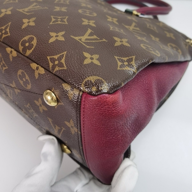 LV路易威登pallas傳奇老花拼色手提包 17年 尺寸:34*25*13-4