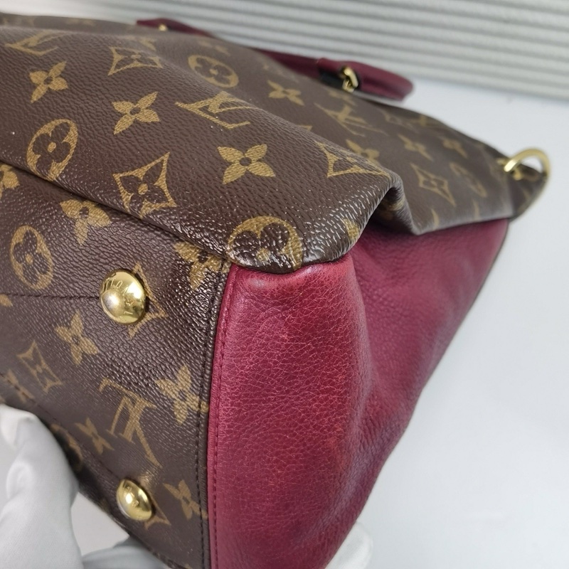 LV路易威登pallas傳奇老花拼色手提包 17年 尺寸:34*25*13-6