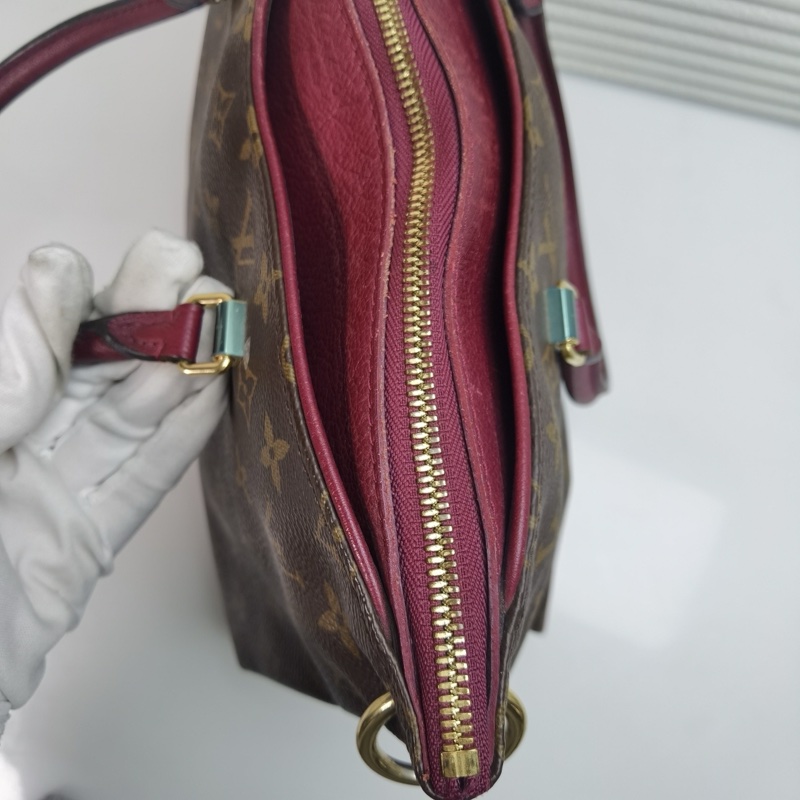 LV路易威登pallas傳奇老花拼色手提包 17年 尺寸:34*25*13-9