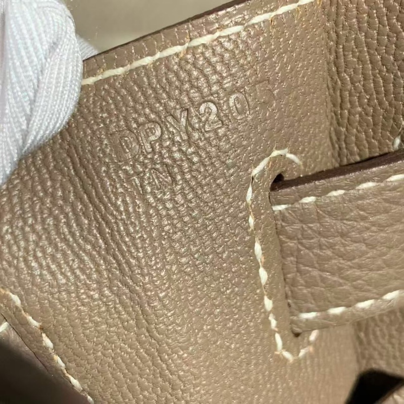 Hermes愛馬仕Kelly32大象灰Togo皮金扣D刻-5