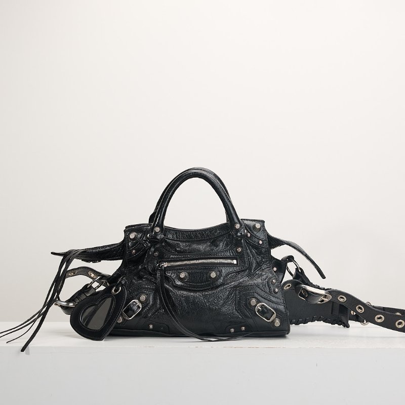 二手Balenciaga neo cagole 機車包xs/黑銀-0