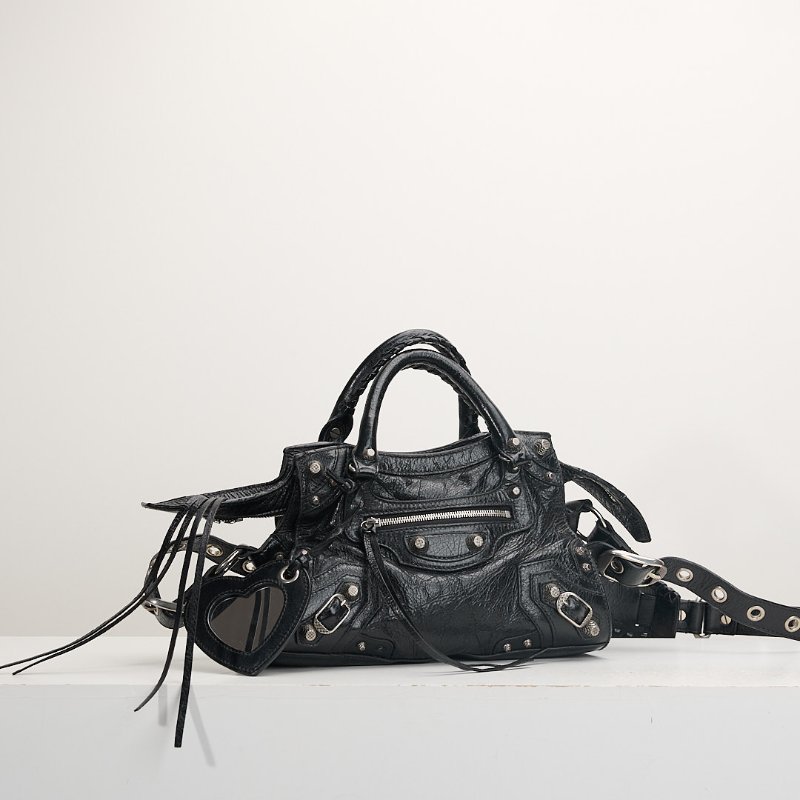 二手Balenciaga neo cagole 機車包xs/黑銀-1