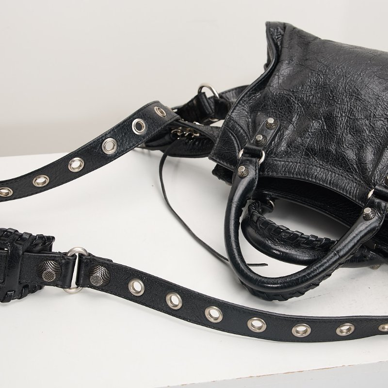 二手Balenciaga neo cagole 機車包xs/黑銀-2