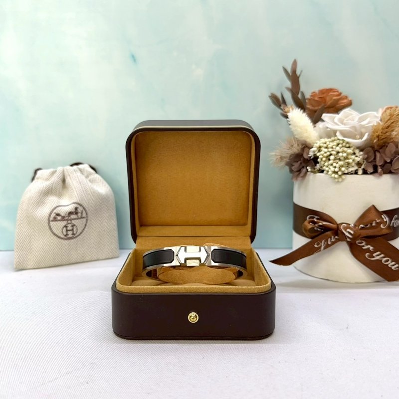 HERMES Super H拉絲金屬手環-0