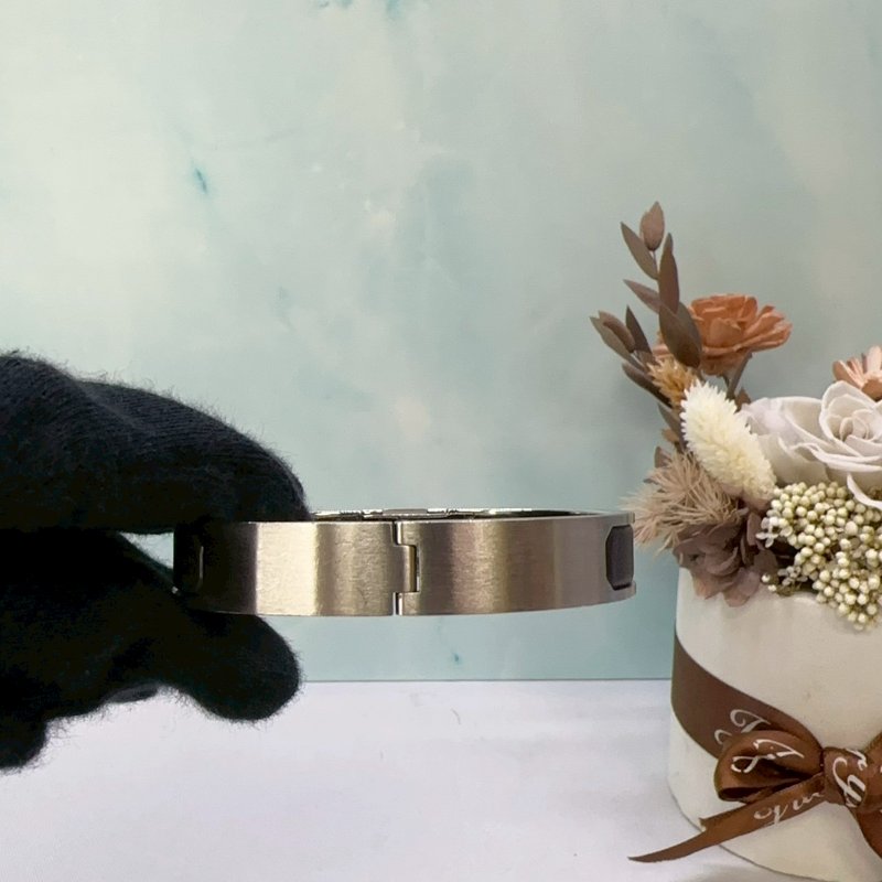 HERMES Super H拉絲金屬手環-5