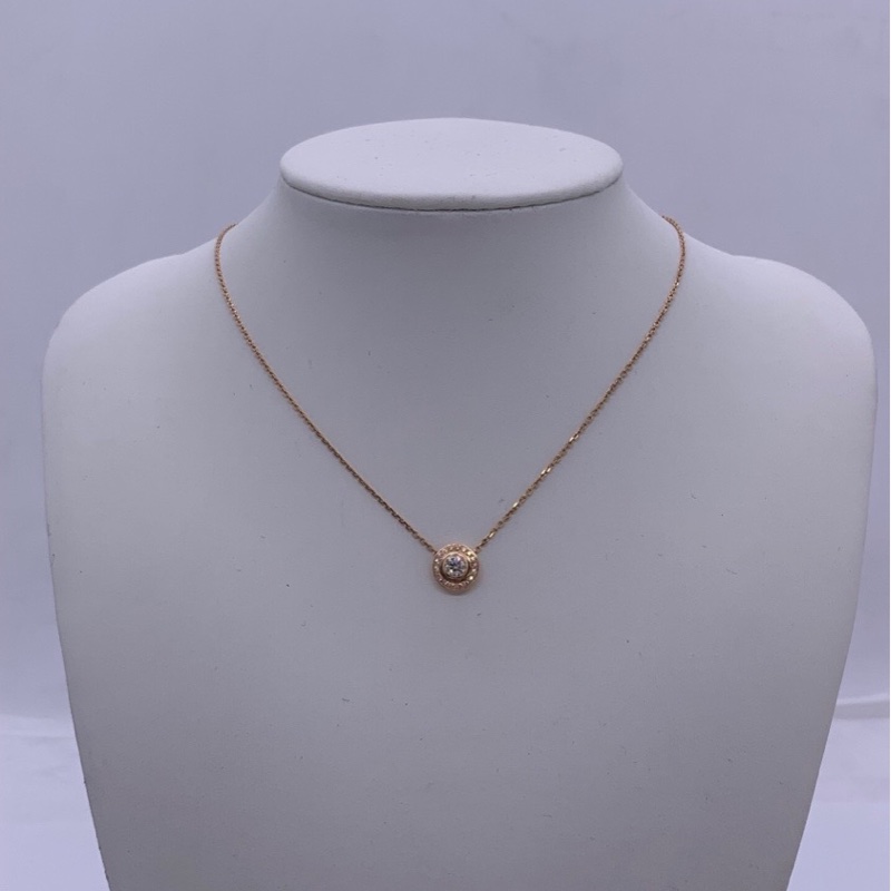 Cartier卡地亞飛碟項鍊玫瑰金鑲鑽22分 2022購入-3