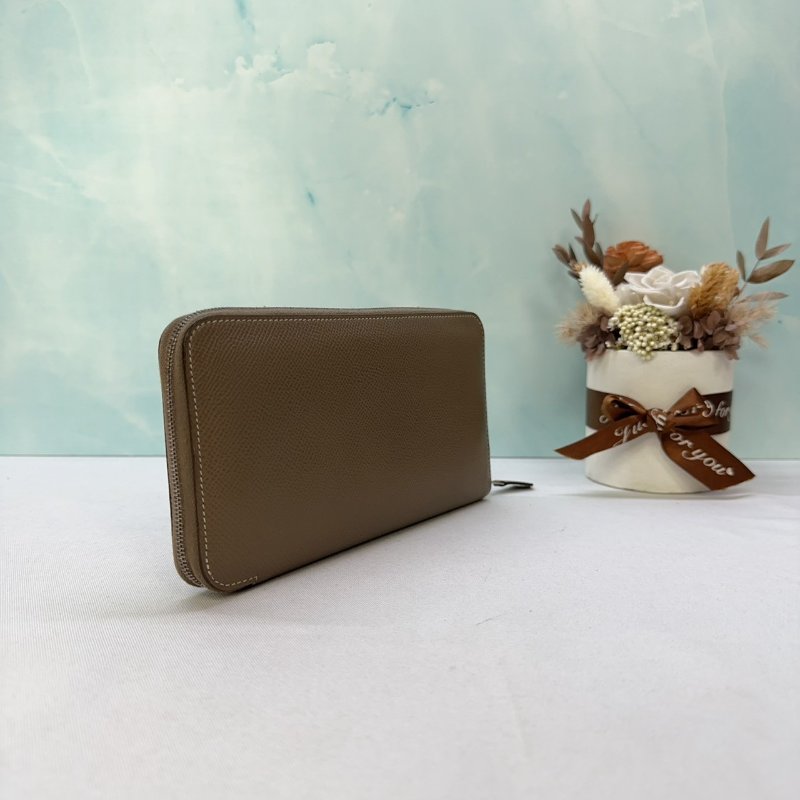 HERMES 大象灰拉鏈長夾-2