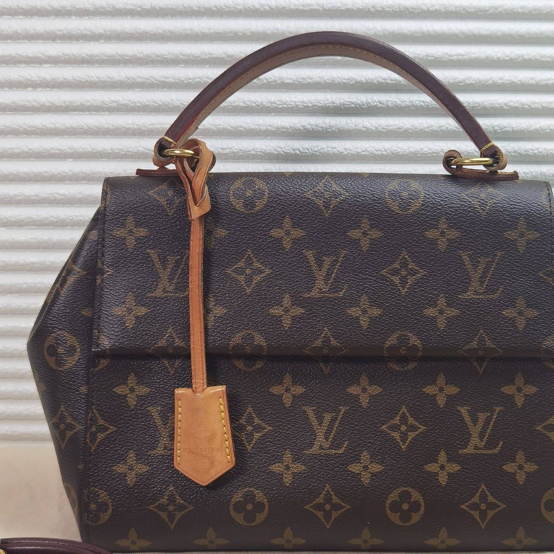 LV路易威登cluny克魯尼手提包單肩包斜挎包 年份:18年➕芯片 尺寸:25.5*20*10 配件:肩帶 掛飾 塵袋-8