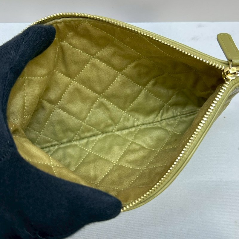 CHANEL 中款牛油果綠22包-5