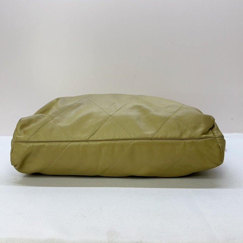 CHANEL 中款牛油果綠22包-8