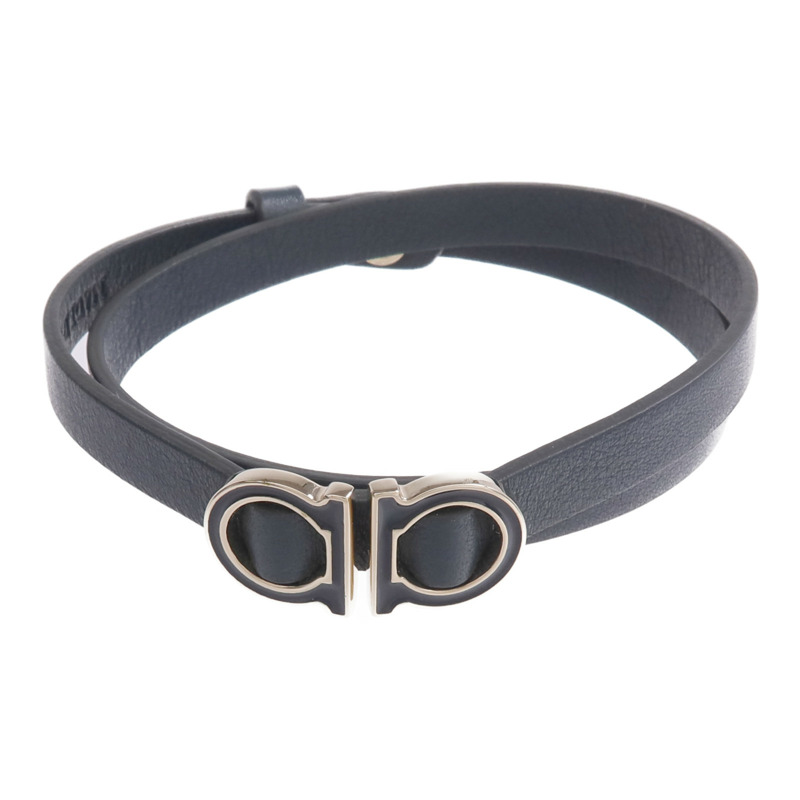 Salvatore Ferragamo 牛皮皮革Bracelet金扣手帶-0