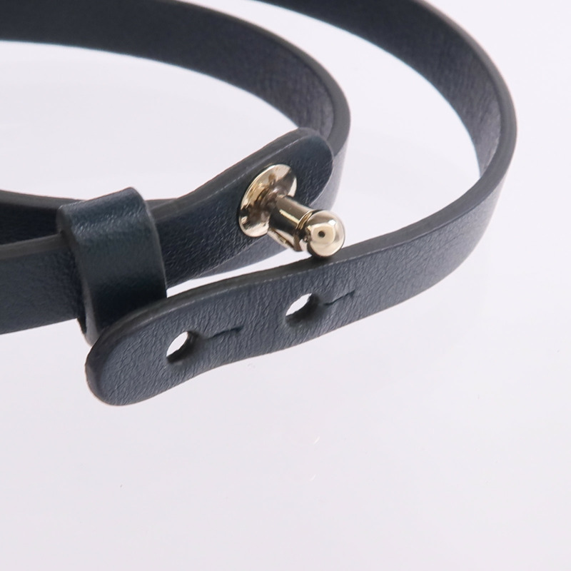 Salvatore Ferragamo 牛皮皮革Bracelet金扣手帶-6