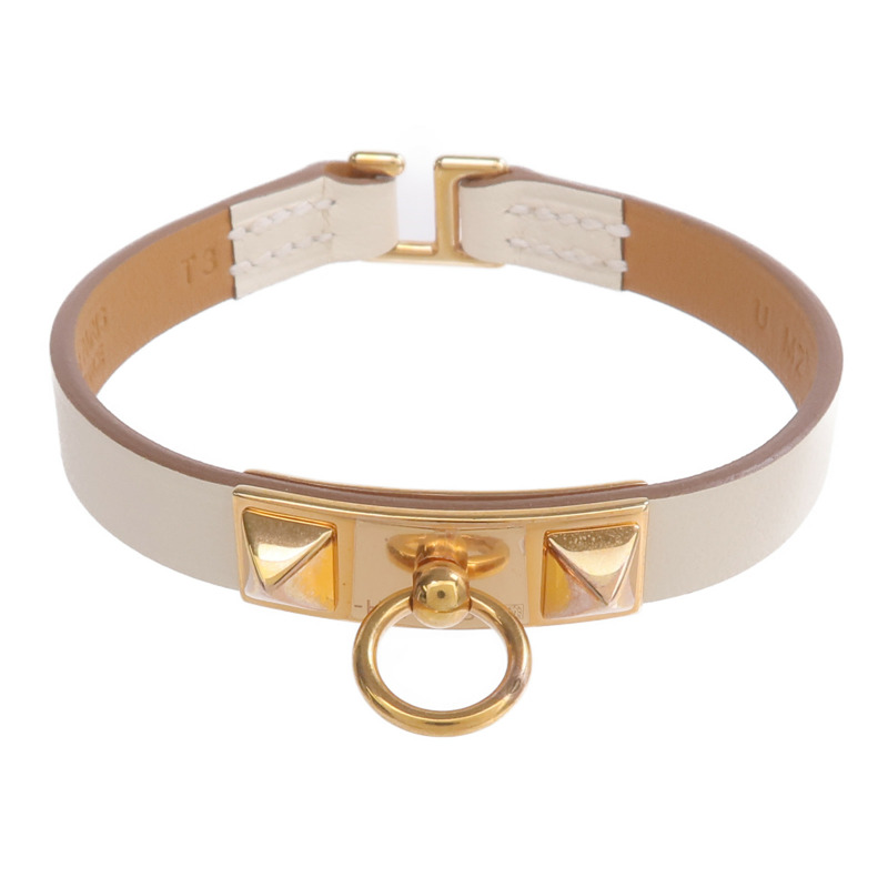 HERMES Swift皮革Rivale Mini Bracelet金扣手帶Nata-0