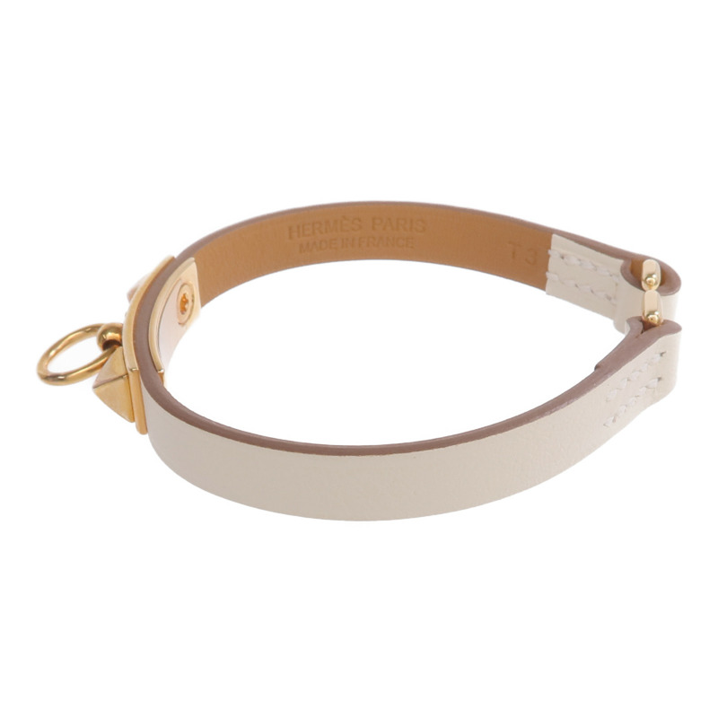 HERMES Swift皮革Rivale Mini Bracelet金扣手帶Nata-1