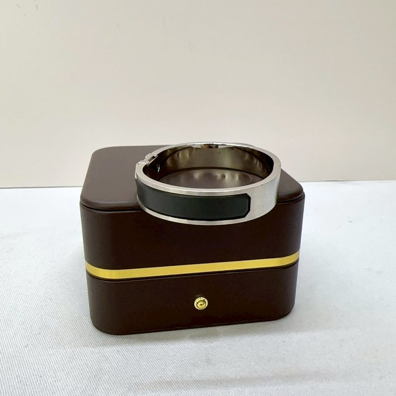 HERMES Super H拉絲鈀金手環-2