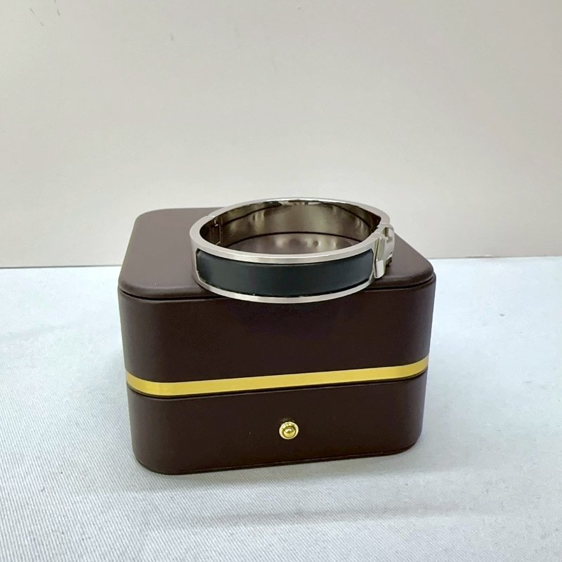HERMES Super H拉絲鈀金手環-3