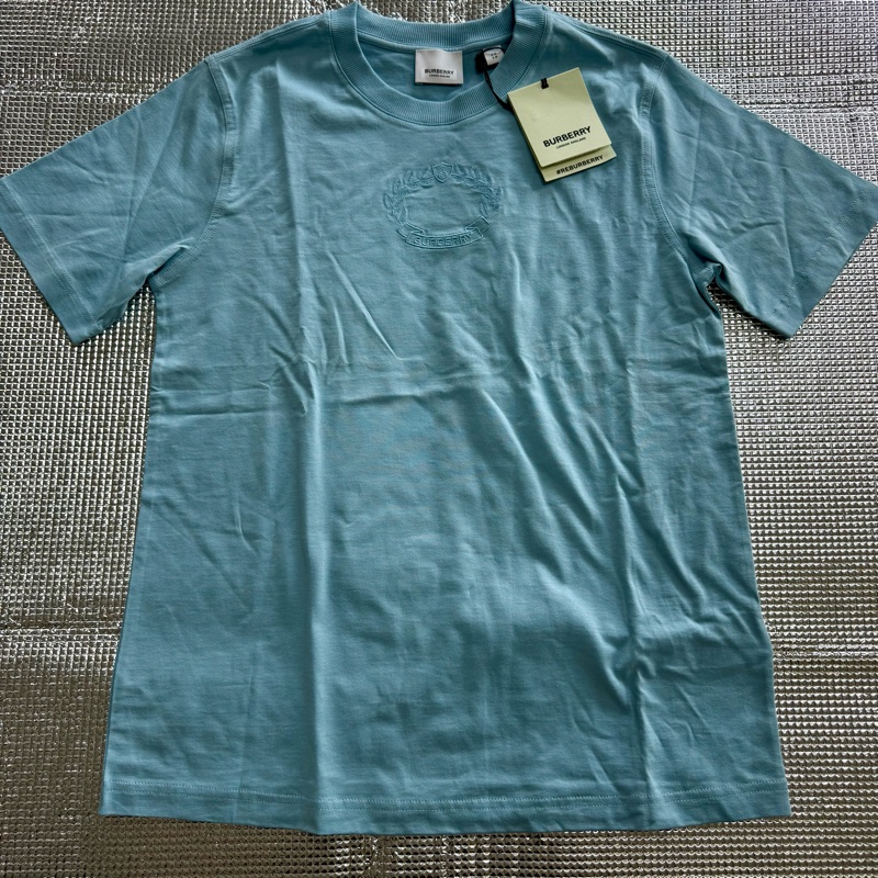 全新商品 Burberry刺繡戰馬經典藍短T版（尺寸在商品描述內）-1