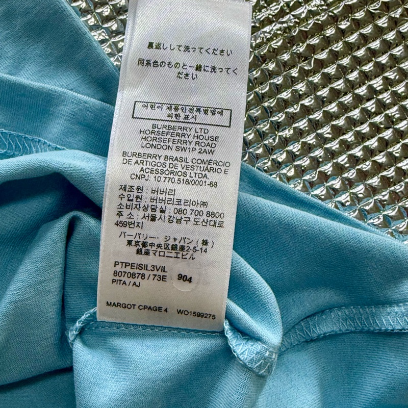 全新商品 Burberry刺繡戰馬經典藍短T版（尺寸在商品描述內）-16