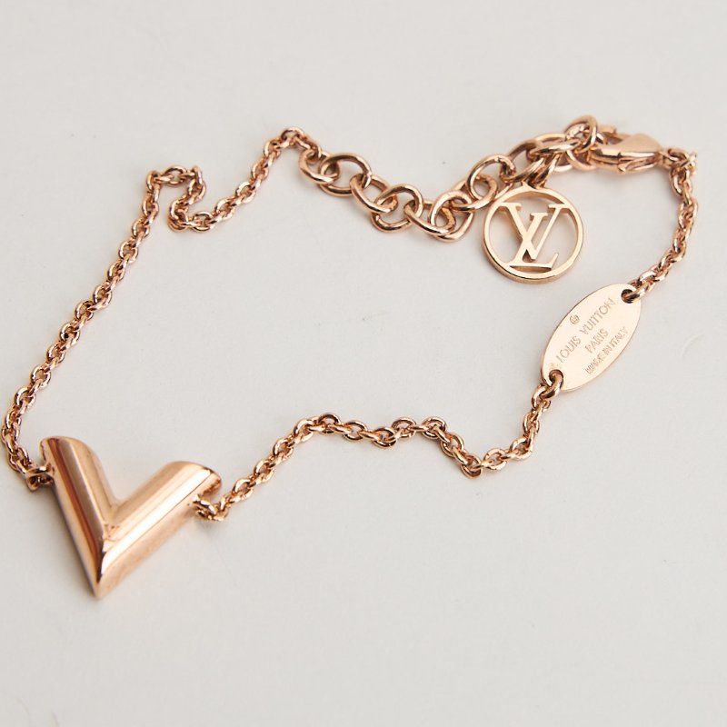 二手Lv Essential v 手鍊/玫瑰金-3